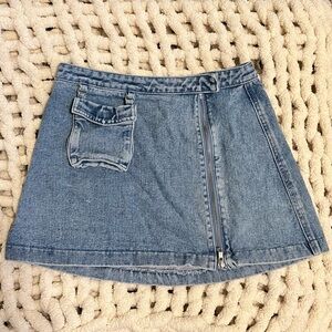 Vintage dELiA*s Denim Mini Skirt w/ Wallet Pouch
